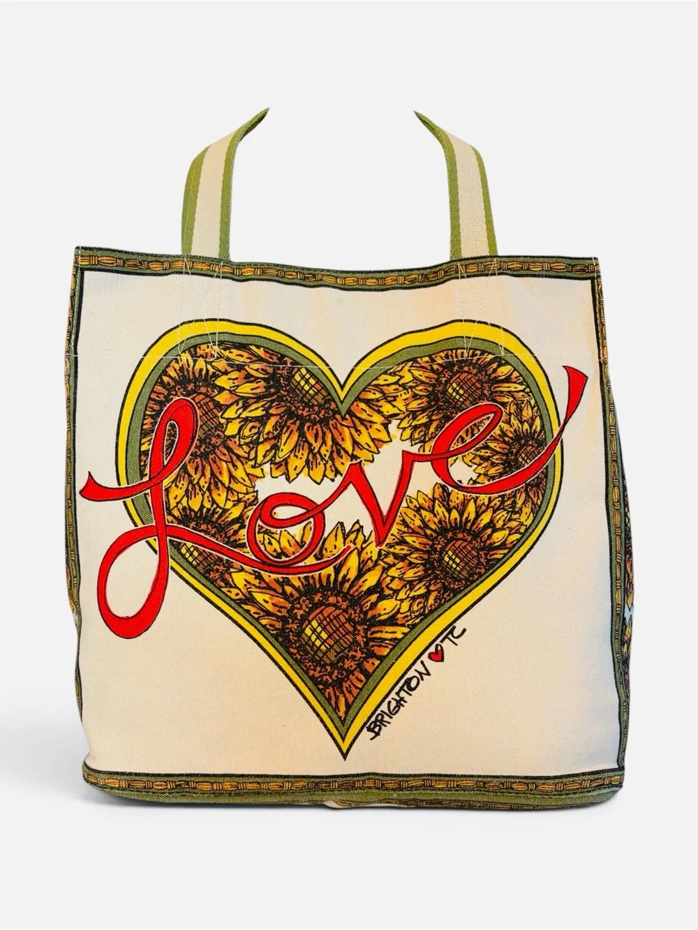 Brighton Sunflower Tote Tom Clancy Provence Love Canvas Bag